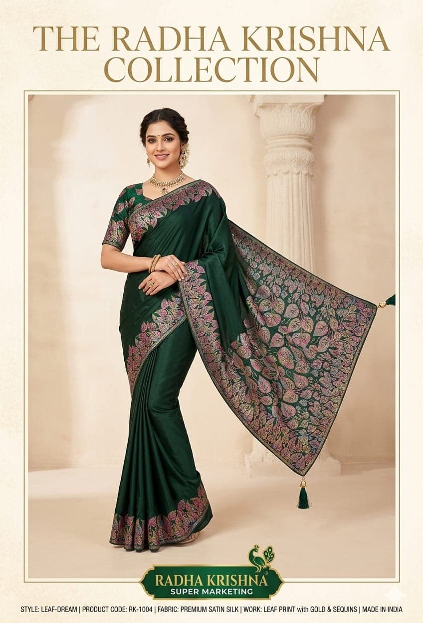 Leaf Dream Satin Silk